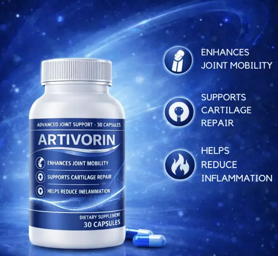 Artivorin supplement bottle and capsules